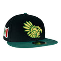 Mexico Black Emerald New Era 59FIFTY Fitted Hat product image 1, provided for visual reference and product detail review
