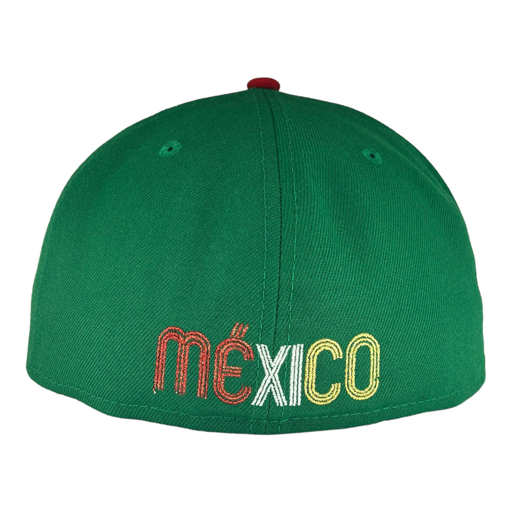 Mexico Green/Red Aztec New Era 59FIFTY Fitted Hat product image 6, provided for visual reference and product detail review