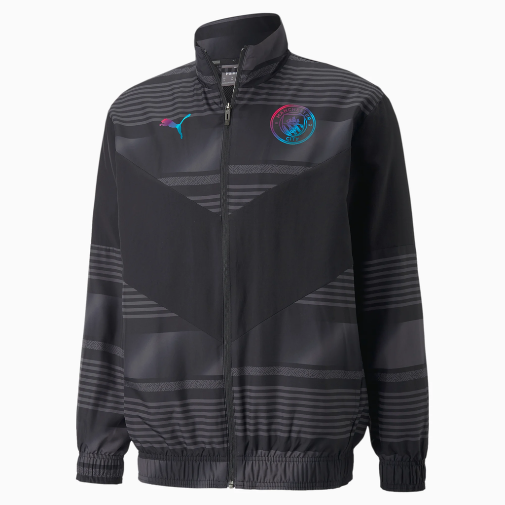 Puma Man City Pre match Men Soccer Jacket product image 1, provided for visual reference and product detail review