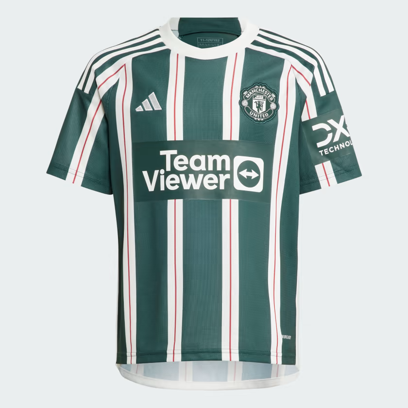 Adidas Youth Manchester United Away Jersey 23/24 product image 1, provided for visual reference and product detail review