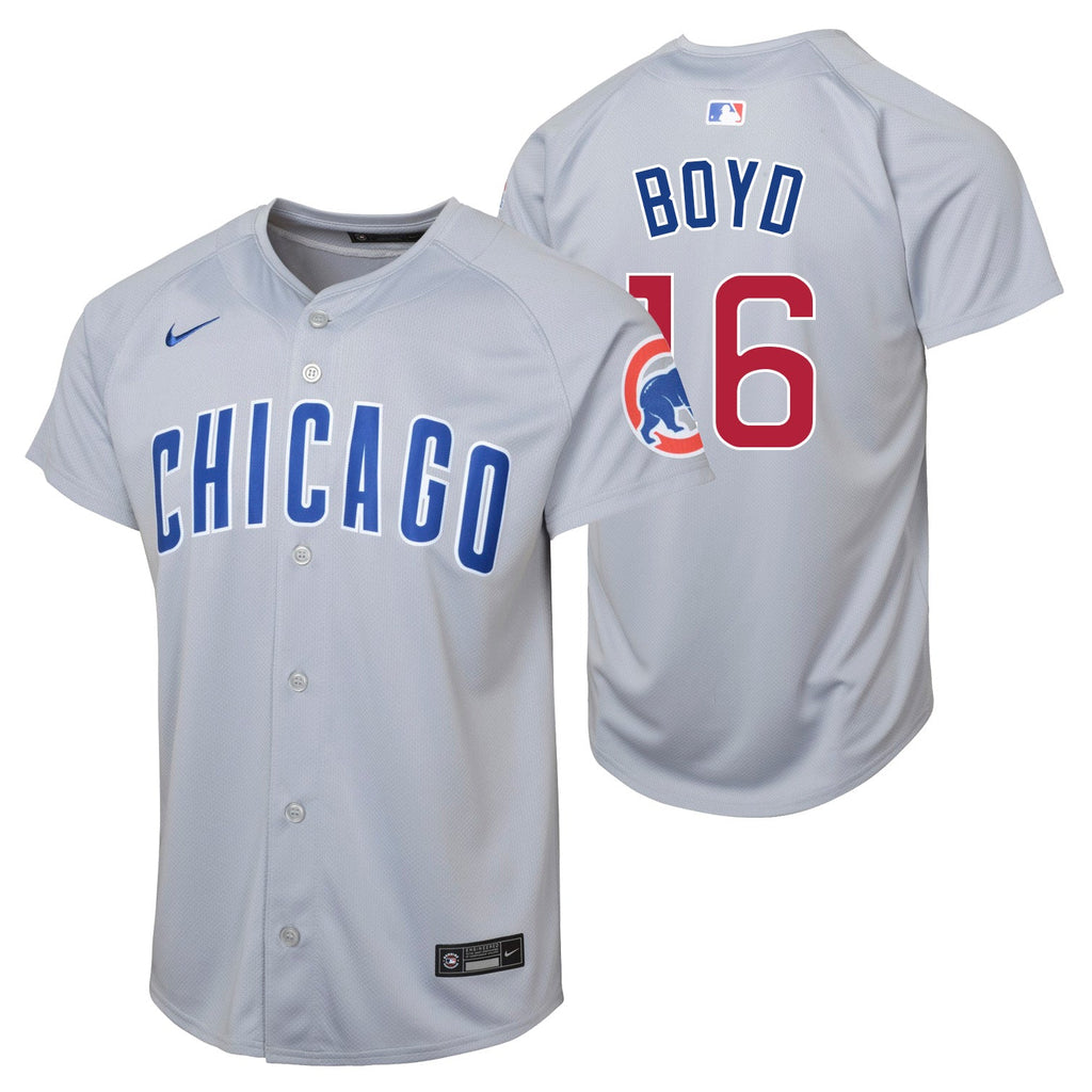 Matthew Boyd Chicago Cubs Nike Youth Road Grey Limited Jersey product image 1, provided for visual reference and product