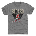 Connor Bedard Chicago Blackhawks 500 Level Bold Grey T-Shirt product image 1, provided for visual reference and product