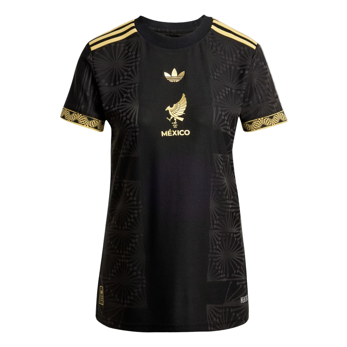 Adidas Women Mexico FMF Authentic Jersey 2025- Black/Gold product image 1, provided for visual reference and product detail