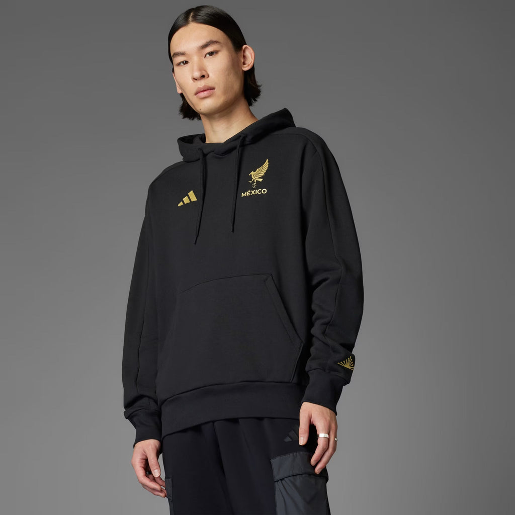 Adidas Mexico FMF DNA Hoodie-Black/Gold product image 4, provided for visual reference and product detail review