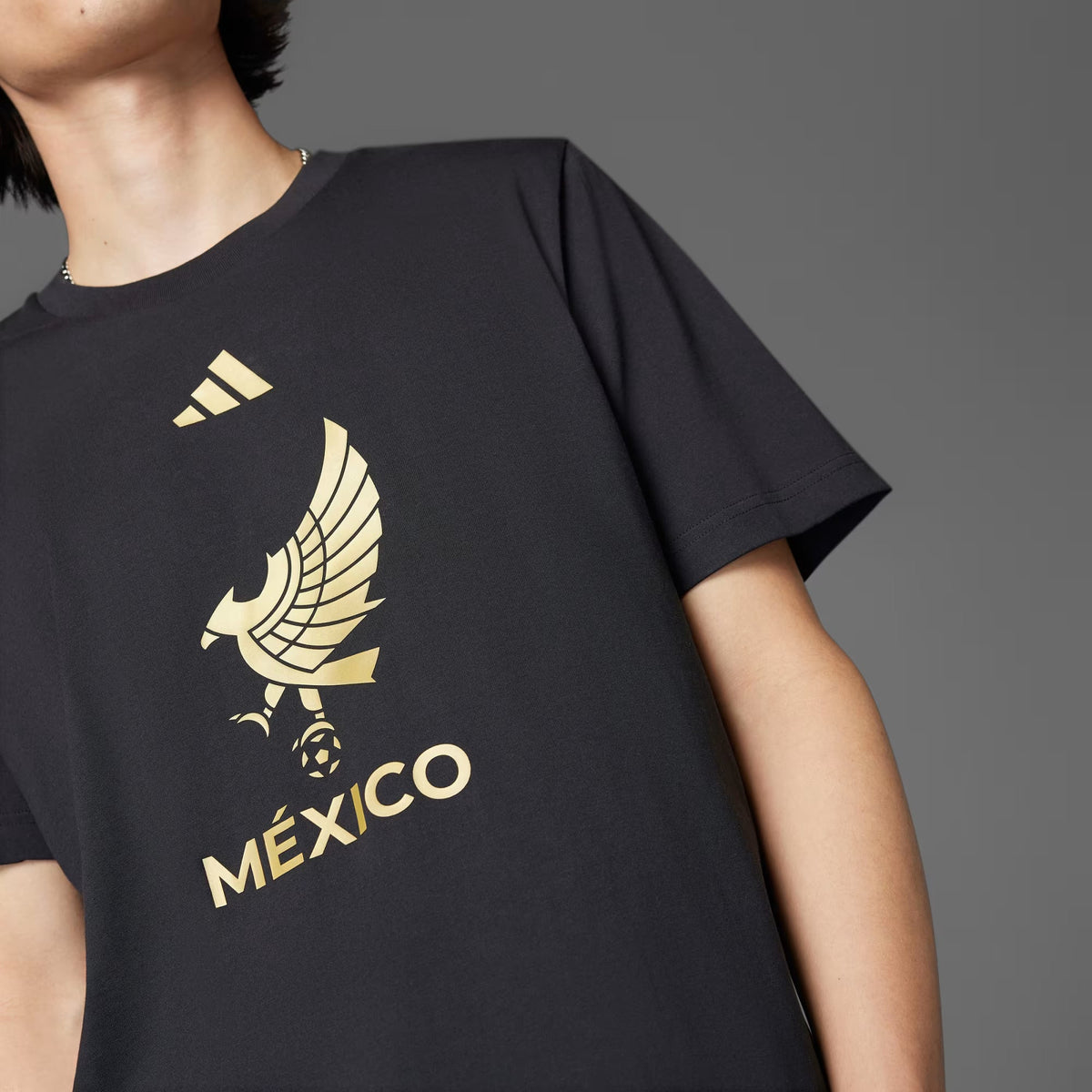 Adidas Mexico FMF DNA T-Shirt-Black product image 2, provided for visual reference and product detail review