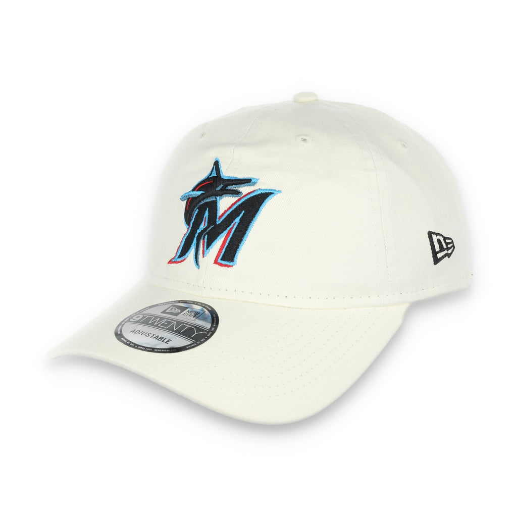 New Era Miami Marlins Core Classic 2.0 9Twenty Adjustable Hat-Ivory product image 6, provided for visual reference and