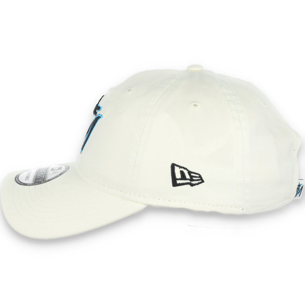 New Era Miami Marlins Core Classic 2.0 9Twenty Adjustable Hat-Ivory product image 5, provided for visual reference and
