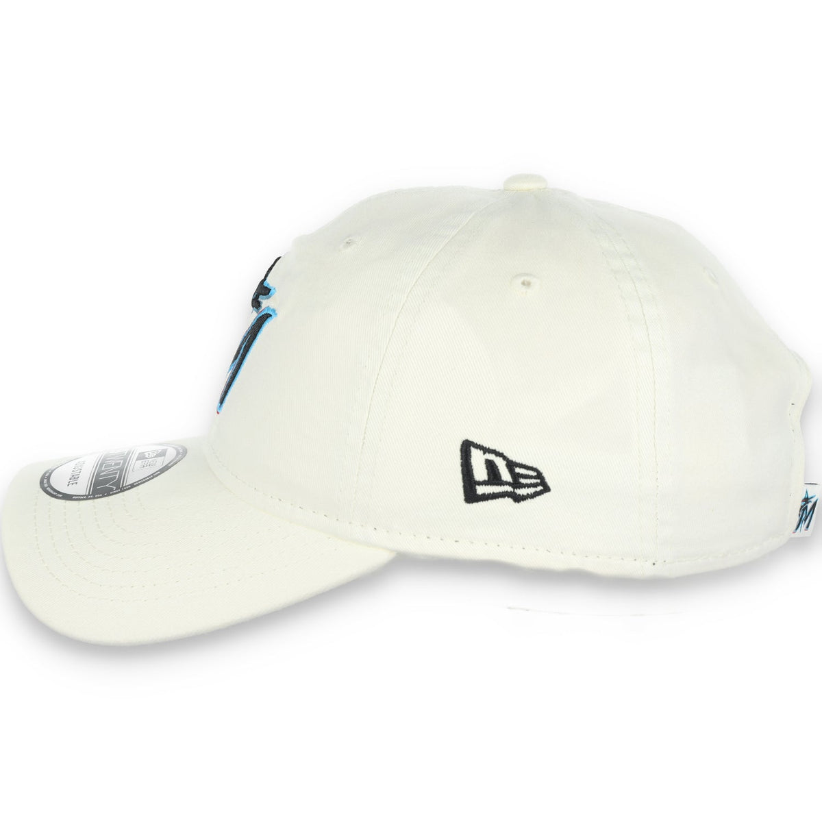 New Era Miami Marlins Core Classic 2.0 9Twenty Adjustable Hat-Ivory product image 5, provided for visual reference and