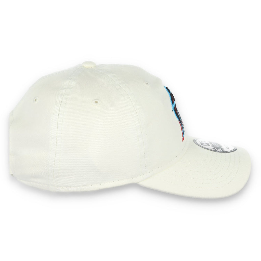 New Era Miami Marlins Core Classic 2.0 9Twenty Adjustable Hat-Ivory product image 3, provided for visual reference and