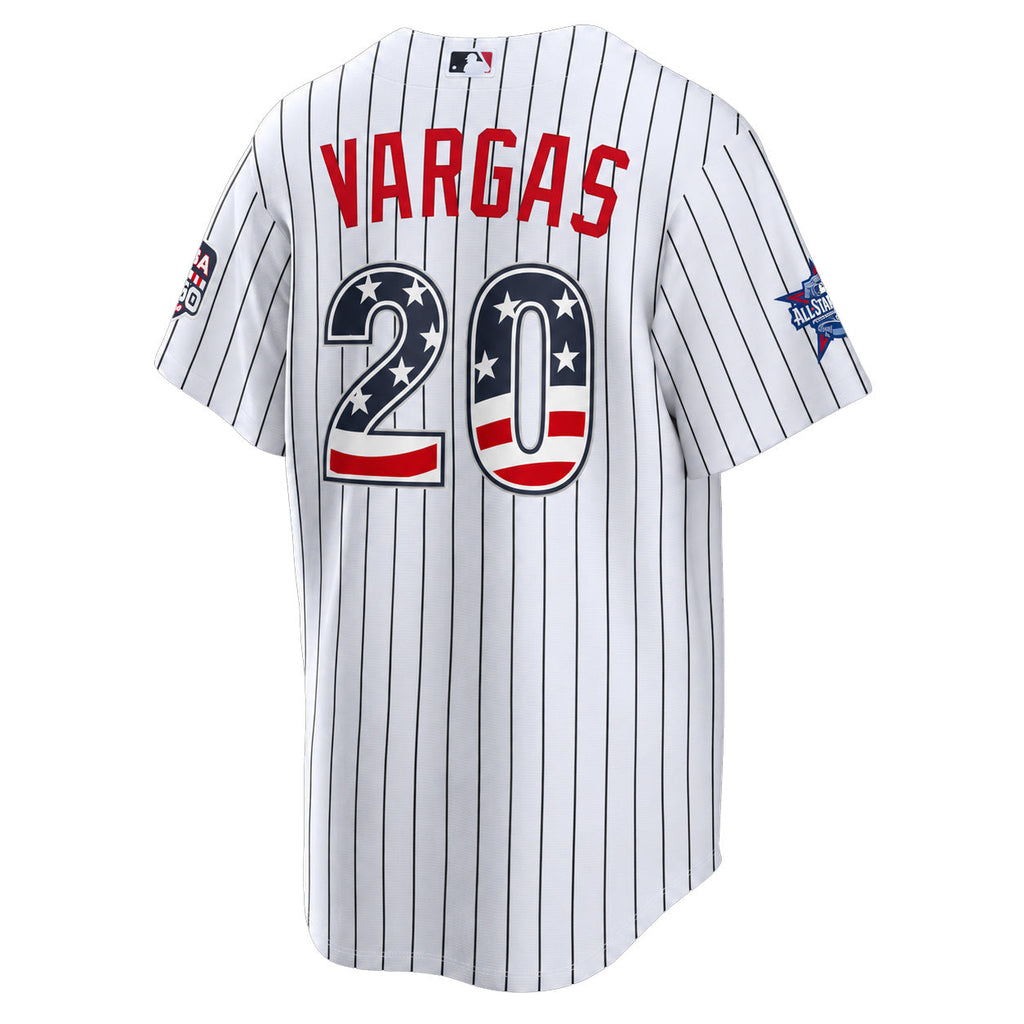 Miguel Vargas 2026 All-Star Edition Stars & Stripes Chicago White Sox Nike Men Pinstripe Jersey product image 2, provided
