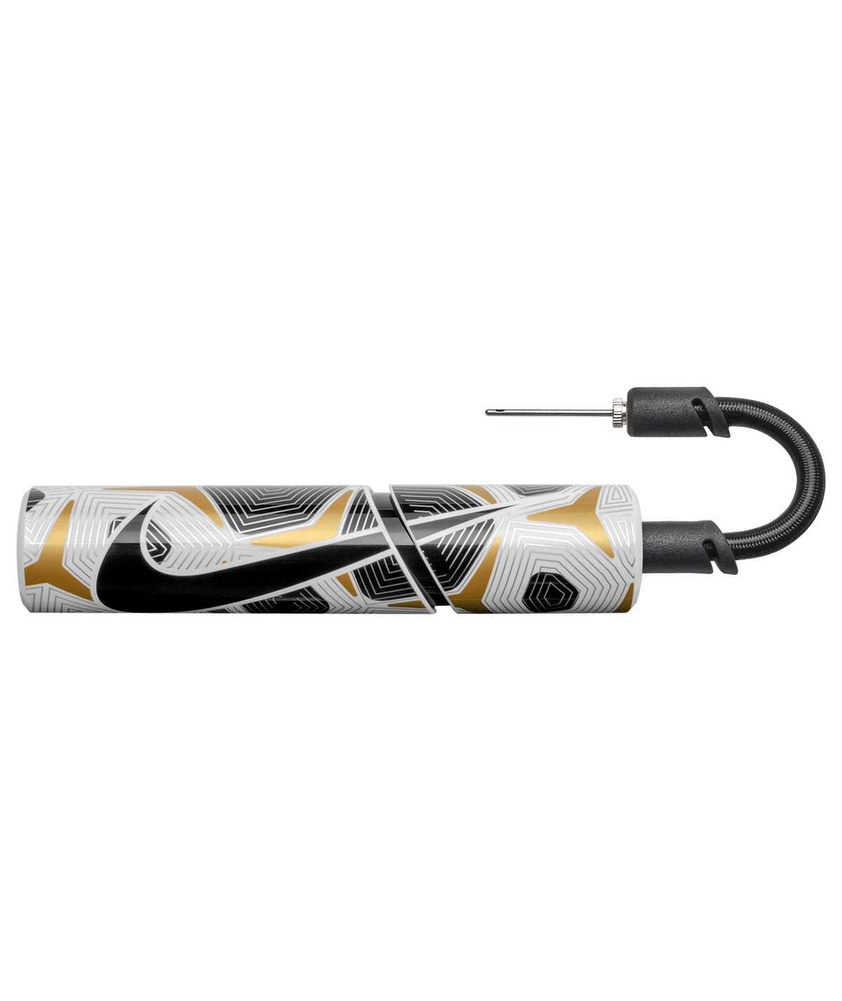 Nike Essential Ball Pump-White/Gold/Black product image 1, provided for visual reference and product detail review