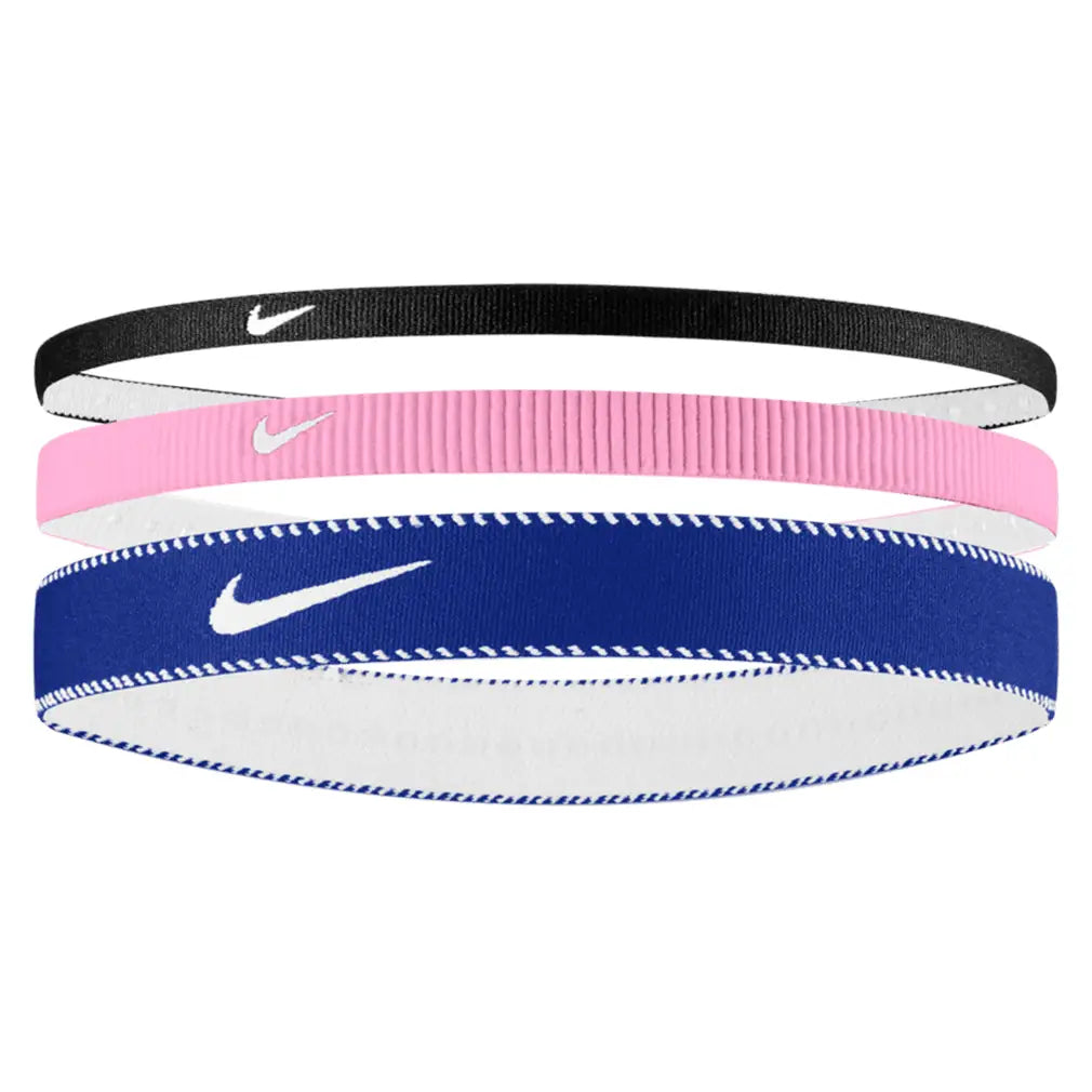 Nike Flex Headbands 3-Pack -Black/Pink Rise product image 1, provided for visual reference and product detail review