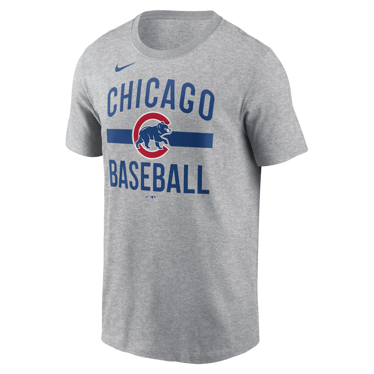 Chicago Cubs Nike Arched Grey Baseball T-Shirt product image 2, provided for visual reference and product detail review