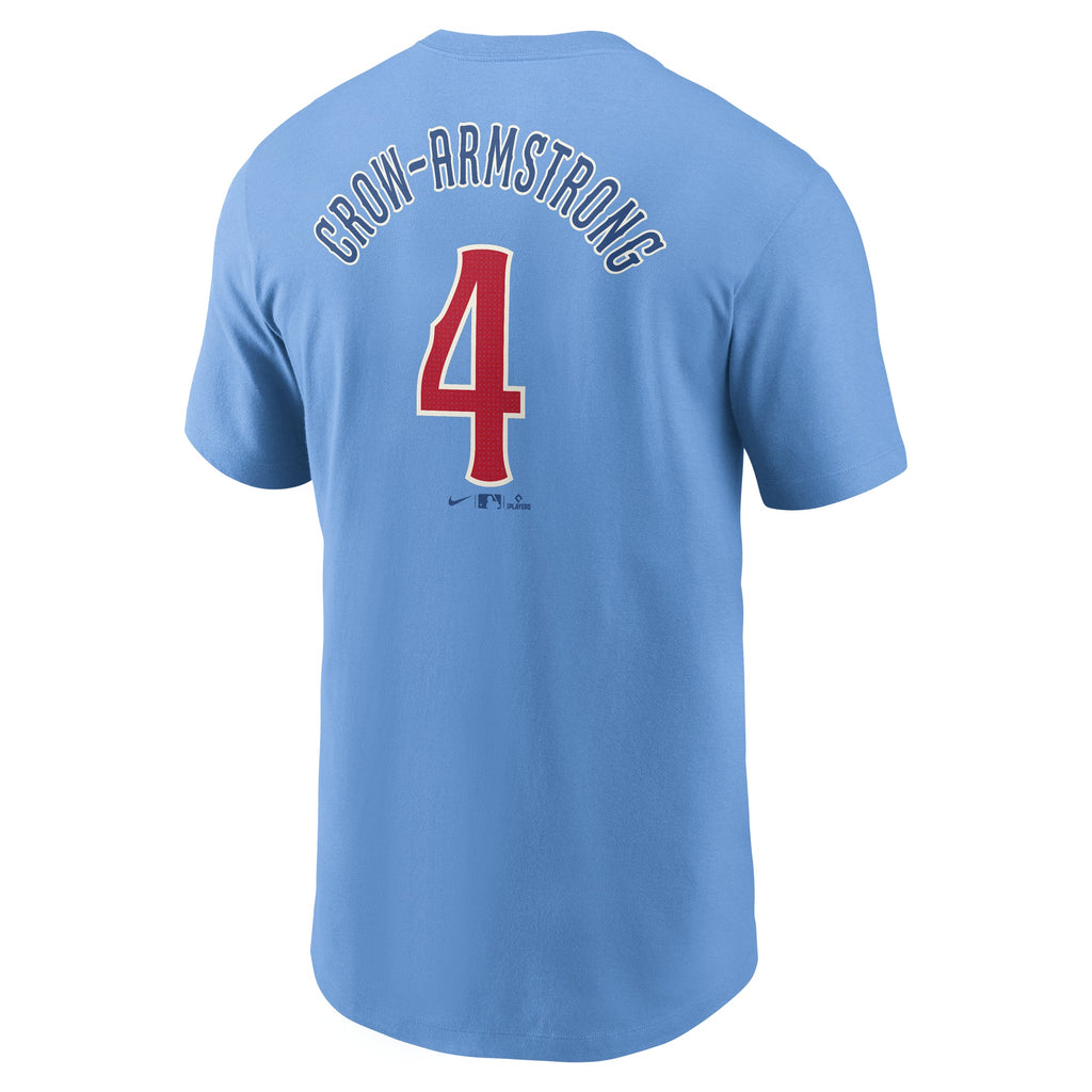 Pete Crow-Armstrong Chicago Cubs Nike Men Blues Alternate T-Shirt product image 2, provided for visual reference and product