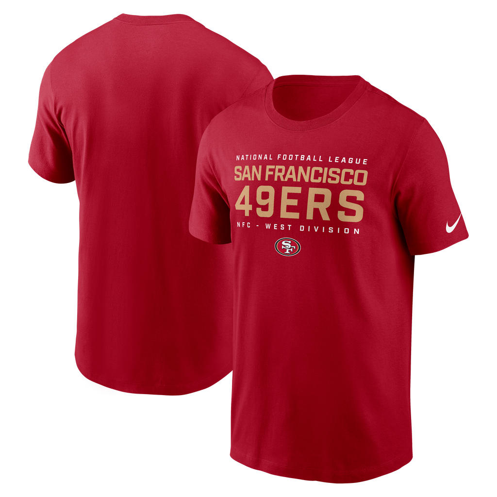 Nike Men San Francisco 49ers NFC T-Shirt-Red product image 3, provided for visual reference and product detail review