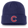 Chicago Cubs Nike Cuffed Blue Beanie C Logo Winter Knit Hat product image 1, provided for visual reference and product