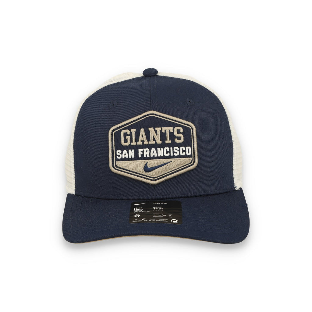 Nike San Francisco Giants RISE Trucker Hat - Navy/White product image 3, provided for visual reference and product detail