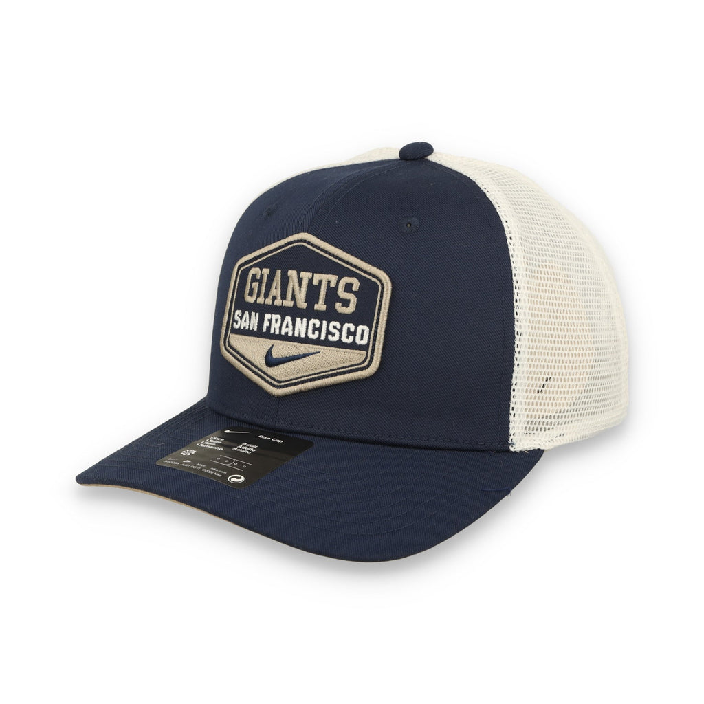 Nike San Francisco Giants RISE Trucker Hat - Navy/White product image 1, provided for visual reference and product detail