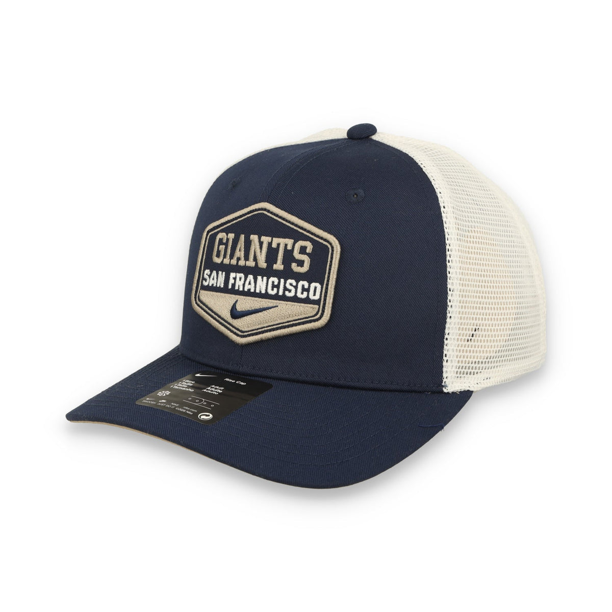 Nike San Francisco Giants RISE Trucker Hat - Navy/White product image 1, provided for visual reference and product detail