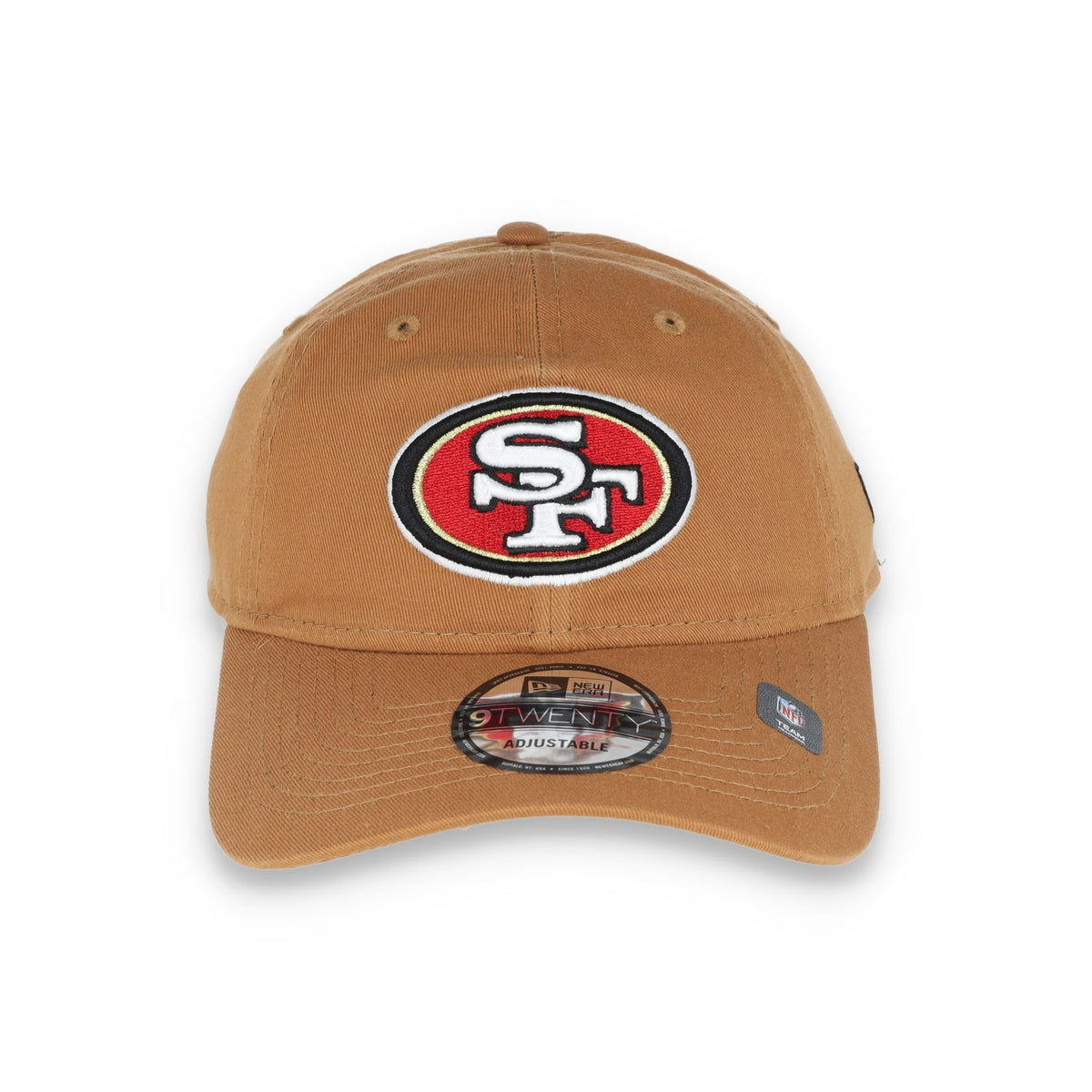 New Era San Francisco 49ers Core Classic 2.0 9TWENTY Adjustable Hat-Khaki product image 2, provided for visual reference and