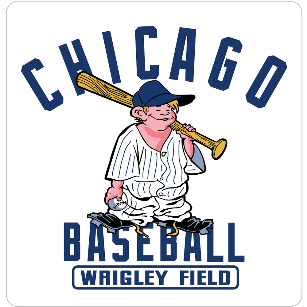 Wrigley Field Chicago Baseball Kid Sticker product image 1, provided for visual reference and product detail review