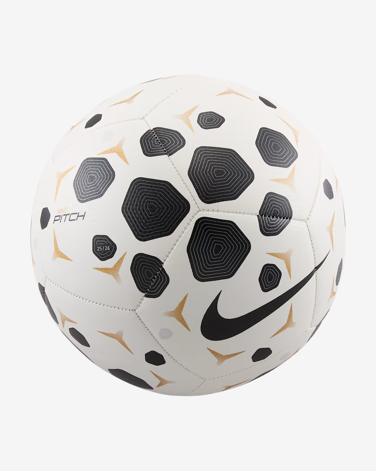 Nike Pitch Soccer Ball- White/black/black product image 3, provided for visual reference and product detail review