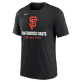 Nike San Francisco Giants MLB Logo Tri-Blend T-Shirt- Gray product image 1, provided for visual reference and product detail