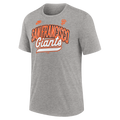Nike San Francisco Giants Cooperstown Collection Retro Tri-Blend T-Shirt- Heather Gray product image 1, provided for visual