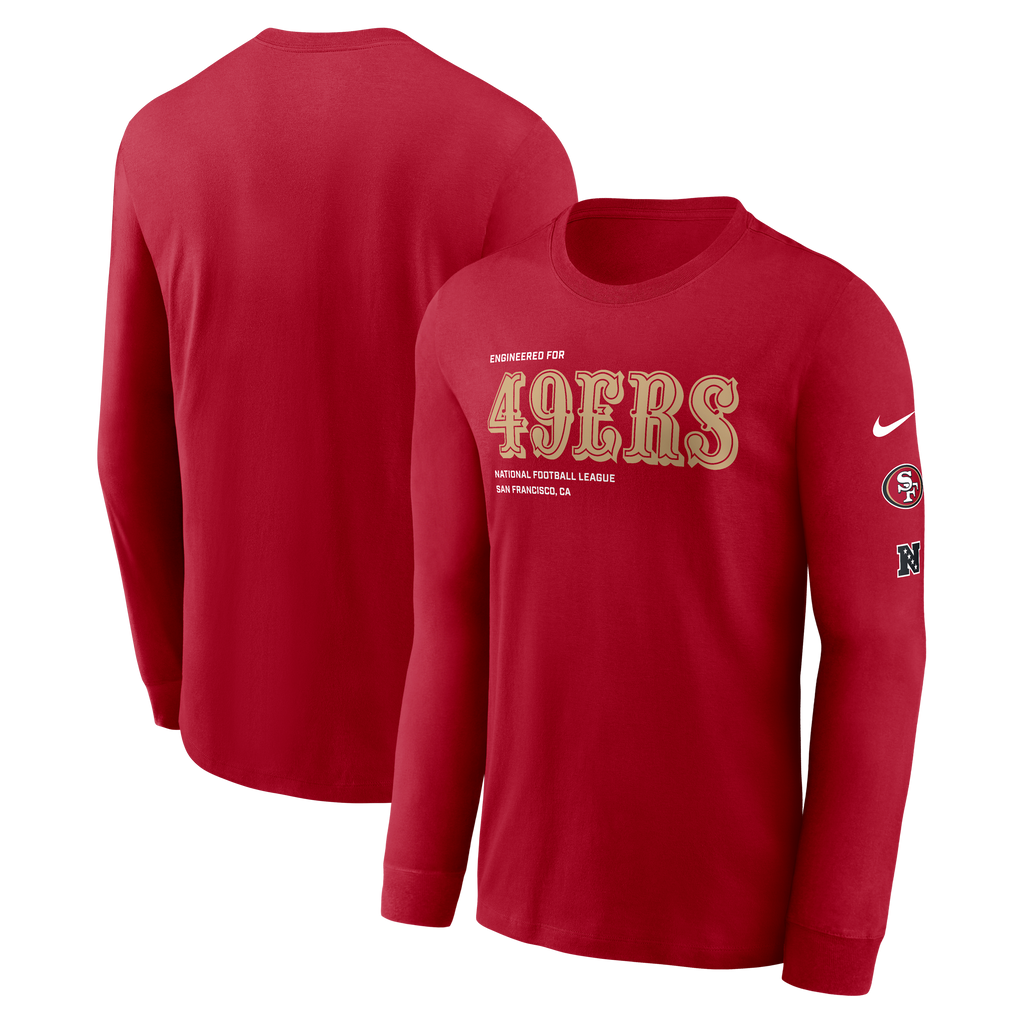 Nike Men San Francisco 49ers Essential Long Sleeve T-Shirt product image 3, provided for visual reference and product detail