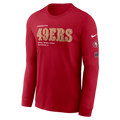 Nike Men San Francisco 49ers Essential Long Sleeve T-Shirt product image 1, provided for visual reference and product detail