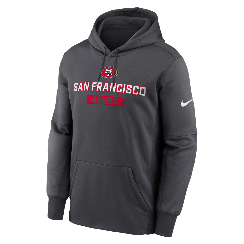 Nike San Francisco 49ers Therma Hoodie- Black product image 1, provided for visual reference and product detail review