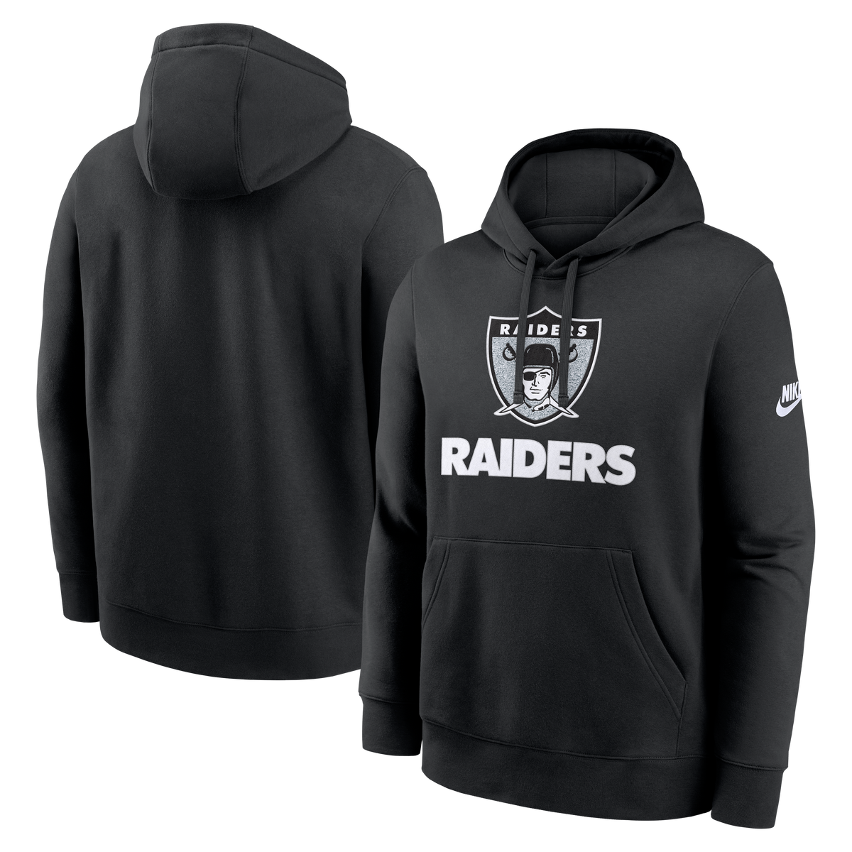 Nike Las Vegas Raiders Rewind Club Hoodie-Black product image 3, provided for visual reference and product detail review