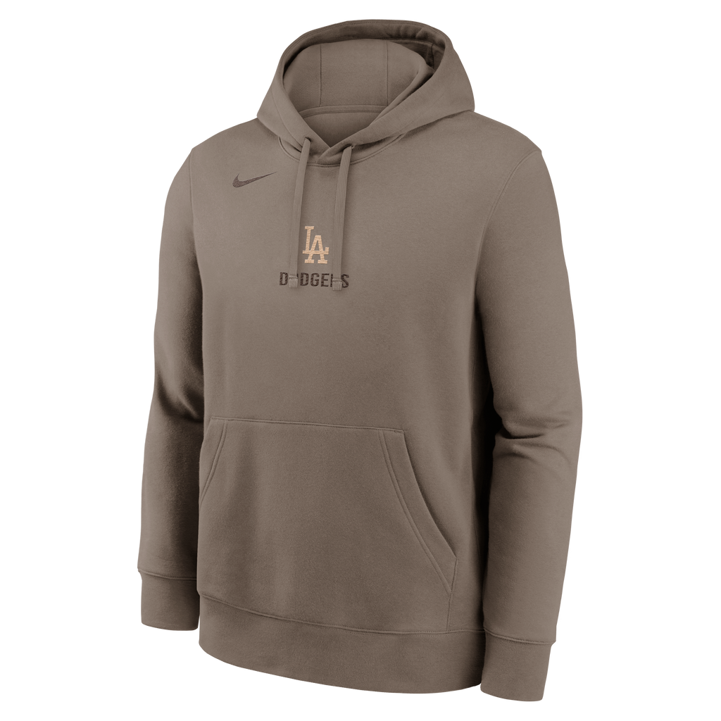 Nike Los Angeles Dodgers Fashion Club Hoodie- Hemp product image 1, provided for visual reference and product detail review