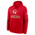Nike San Francisco 49ers Rewind Club Hoodie- Red product image 1, provided for visual reference and product detail review