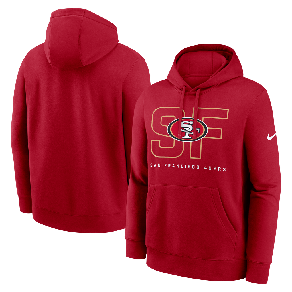 Nike San Francisco 49ers Hoodie- Red product image 3, provided for visual reference and product detail review