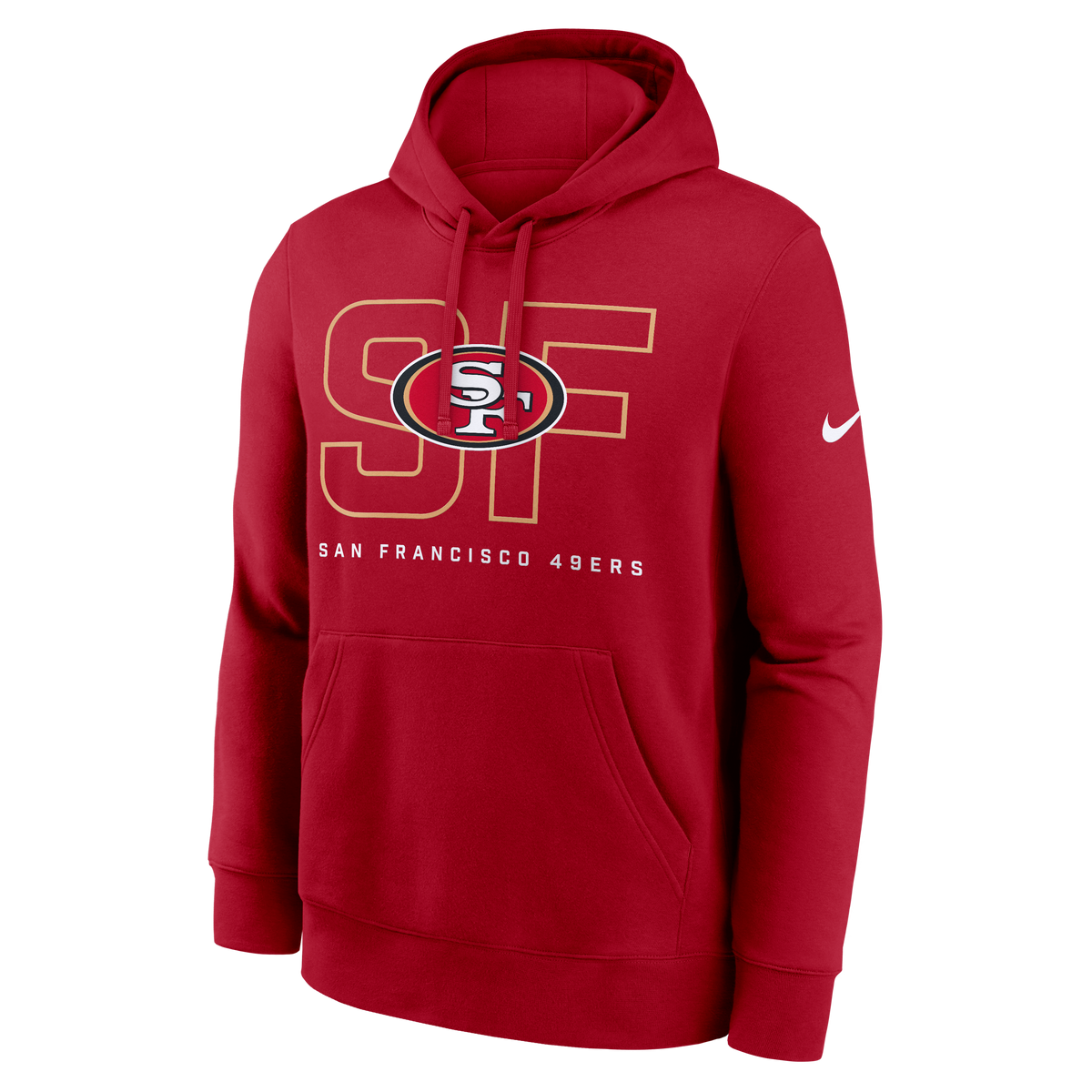 Nike San Francisco 49ers Hoodie- Red product image 1, provided for visual reference and product detail review