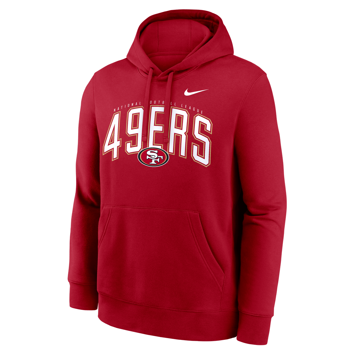 Nike San Francisco 49ers Expect Victory Club Fleece Pullover Hoodie product image 1, provided for visual reference and