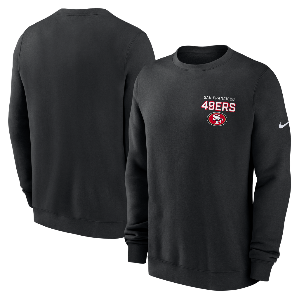 Nike San Francisco 49ers Club Crewneck - Black product image 3, provided for visual reference and product detail review