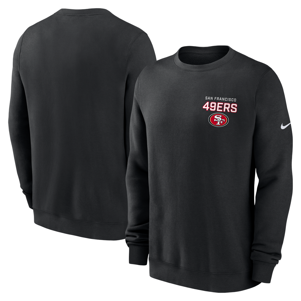 Nike San Francisco 49ers Club Crewneck - Black product image 3, provided for visual reference and product detail review