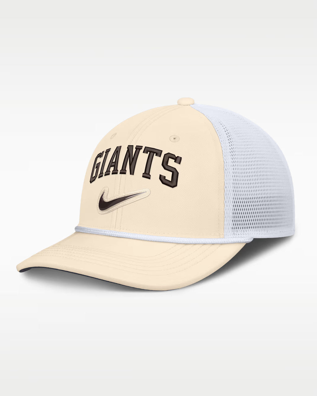 Nike San Francisco Giants RISE Trucker Hat - Beige/White product image 2, provided for visual reference and product detail