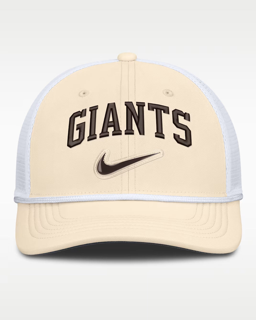 Nike San Francisco Giants RISE Trucker Hat - Beige/White product image 1, provided for visual reference and product detail