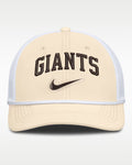 Nike San Francisco Giants RISE Trucker Hat - Beige/White product image 1, provided for visual reference and product detail