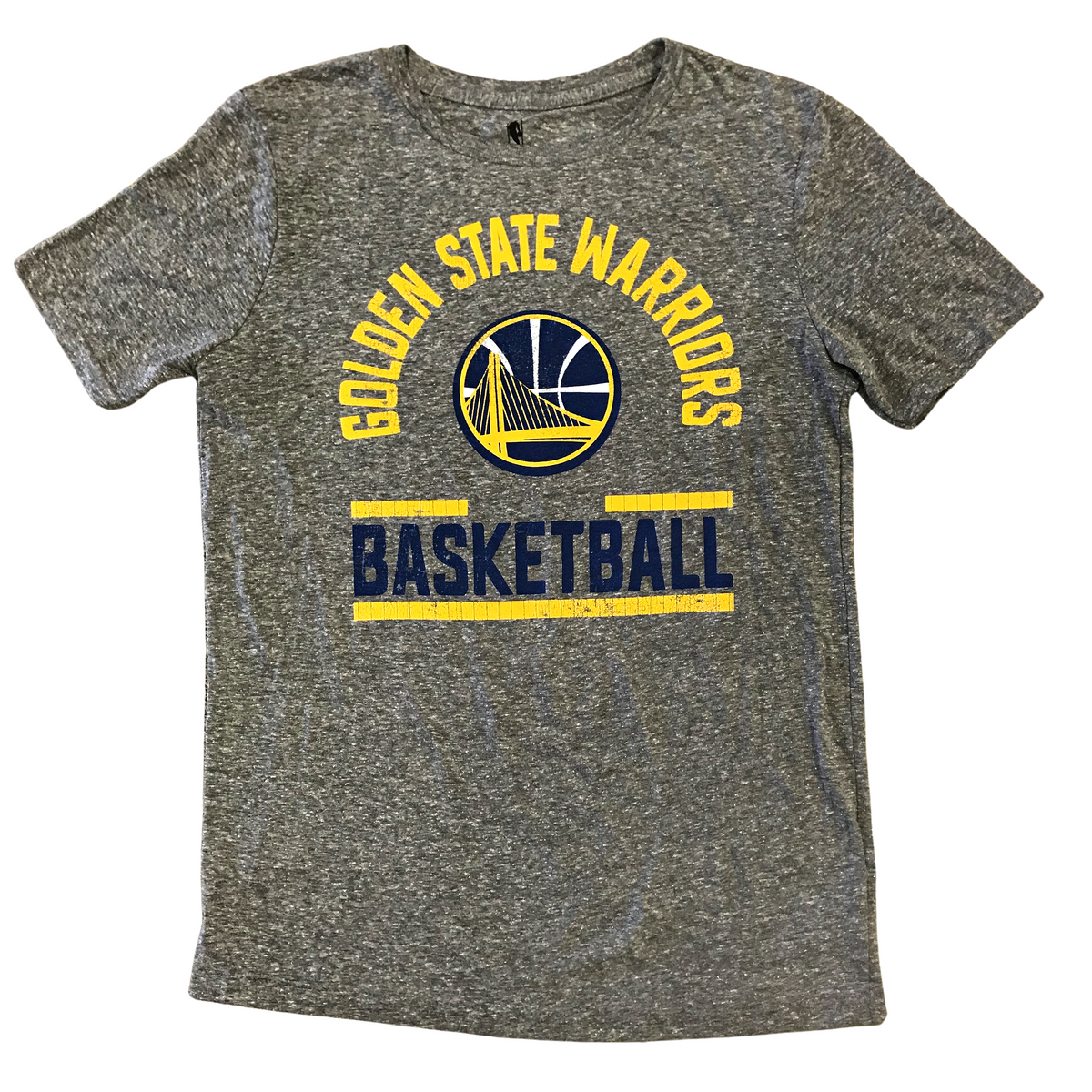 Youth NBA Golden State Warriors Heather Grey T Shirt product image 1, provided for visual reference and product detail review