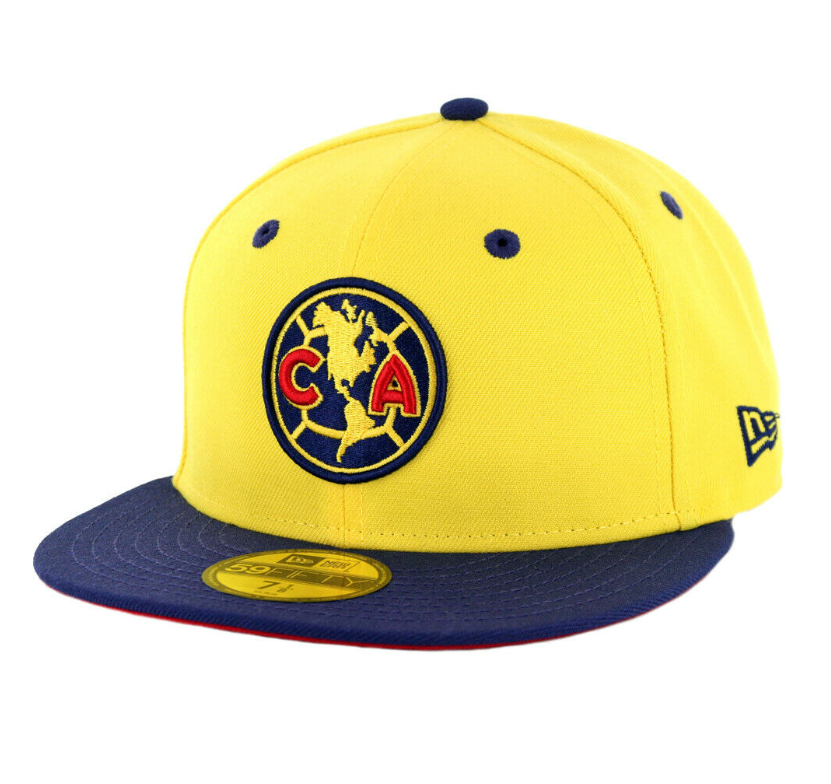 Club America New Era Official Fitted 59Fifty-Yellow product image 1, provided for visual reference and product detail review