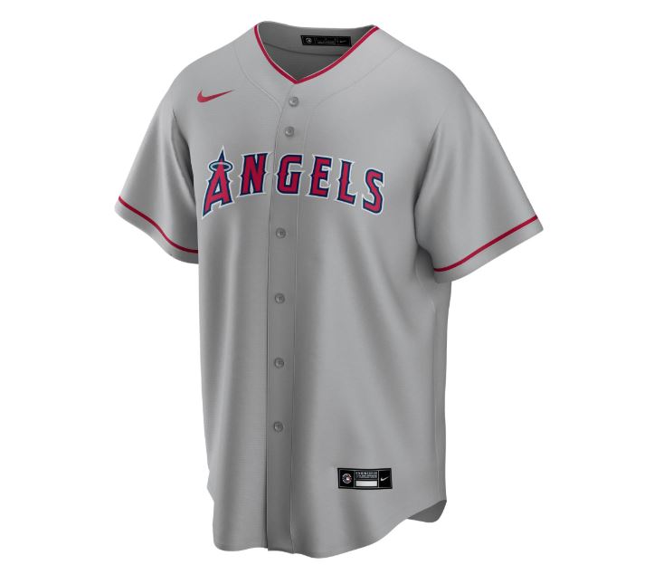 Nike Men Los Angeles Angels Gray Road 2020 Replica Team Jersey product image 5, provided for visual reference and product