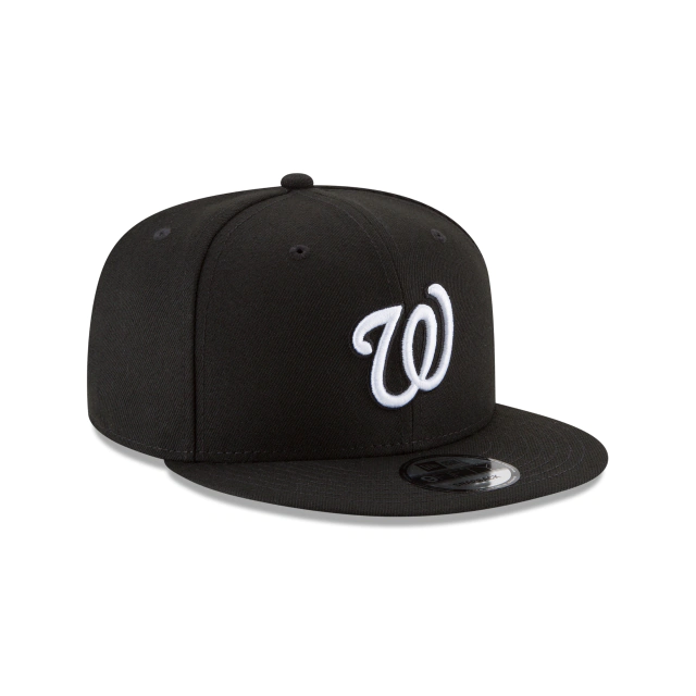 WASHINGTON NATIONALS NEW ERA BASIC COLLECTION Snapback 9FIFTY-BLACK AND WHITE product image 1, provided for visual reference