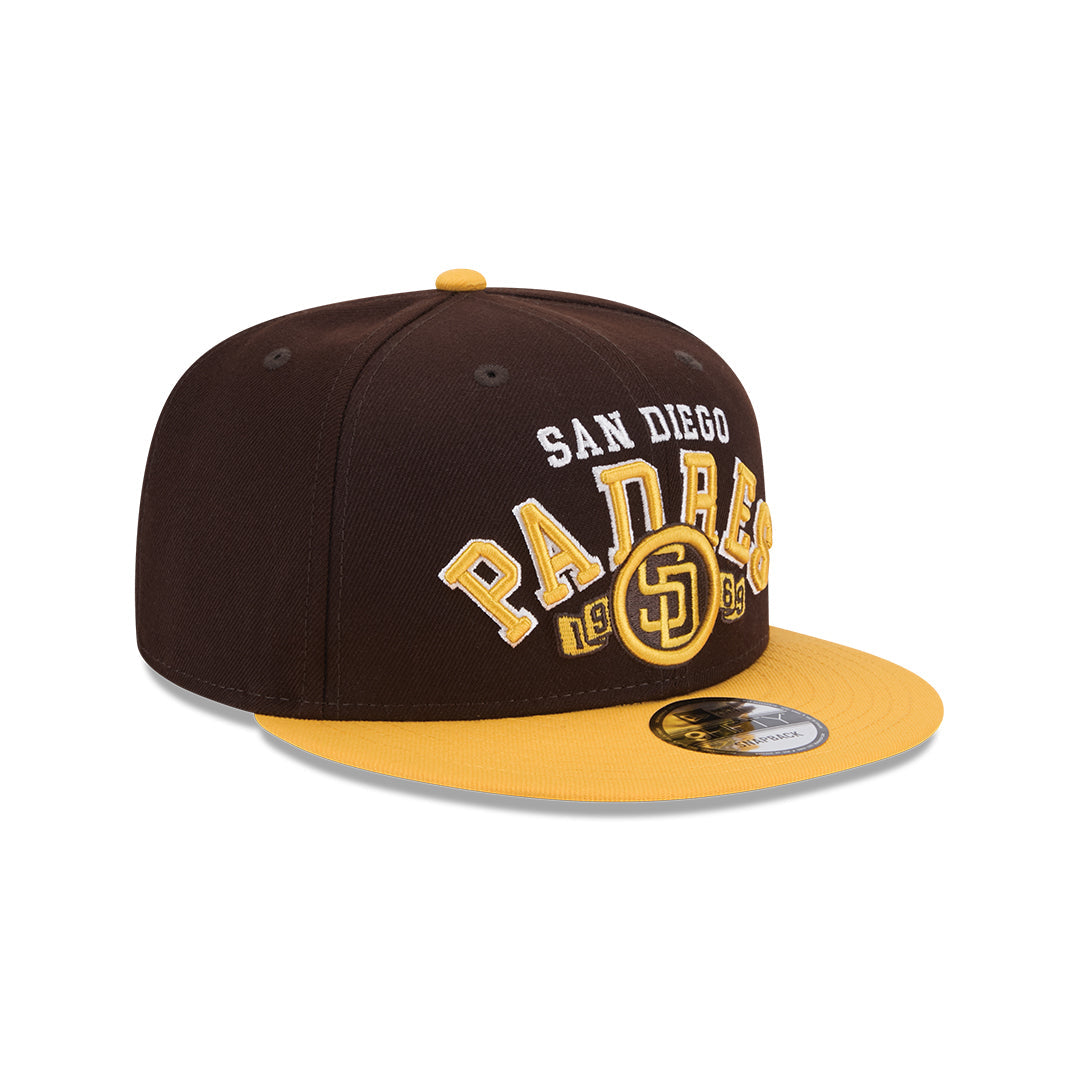 New Era San Diego Padres Throwback 9Fifty Snapback Hat-Brown product image 1, provided for visual reference and product