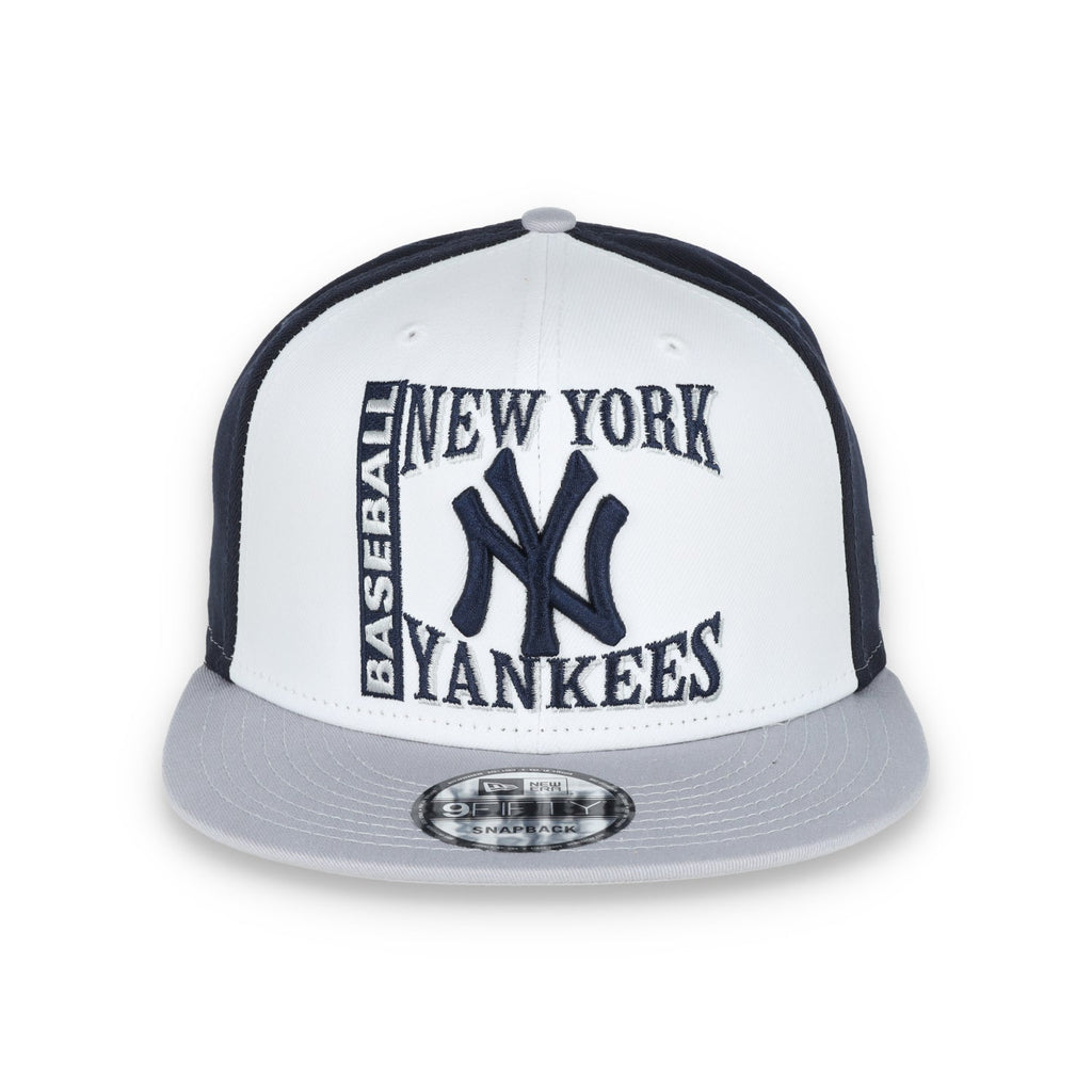 New Era New York Yankee Retro Sport 9FIFTY Snapback Hat - White/Navy product image 2, provided for visual reference and