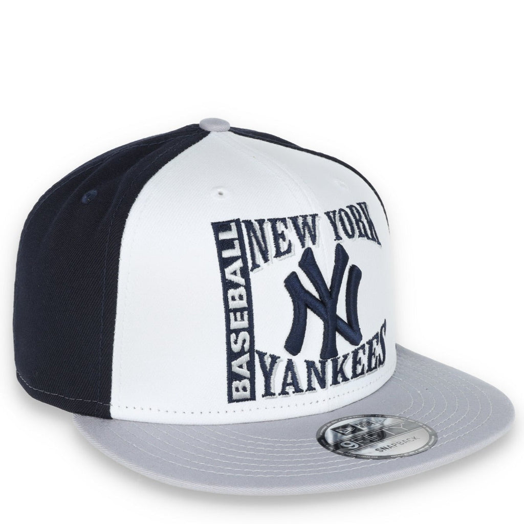 New Era New York Yankee Retro Sport 9FIFTY Snapback Hat - White/Navy product image 1, provided for visual reference and