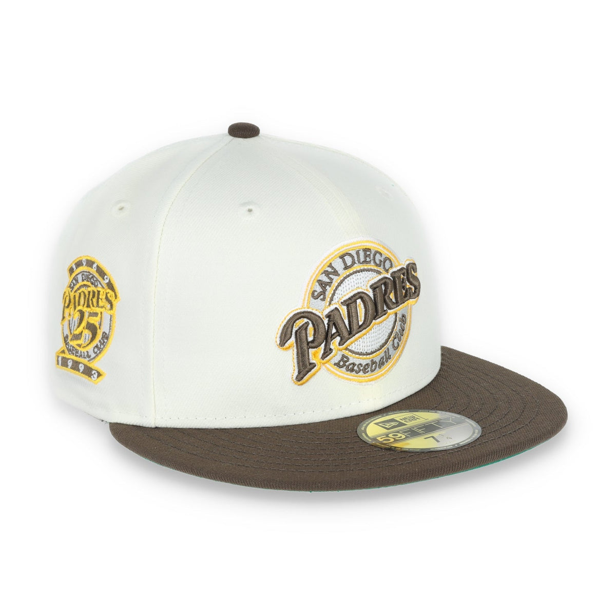 New Era San Diego Padres Patch 25TH ANNIVERSARY 59FIFTY Fitted Ivory Hat-1 product image 1, provided for visual reference